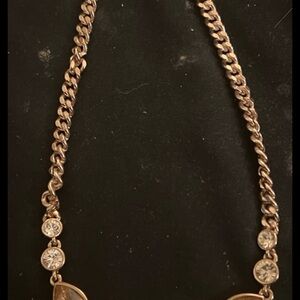 Givenchy Gold Necklace with Crystal Accents